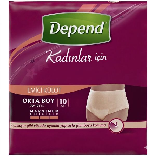 Depend Emici Külot Kadın Orta 10'lu